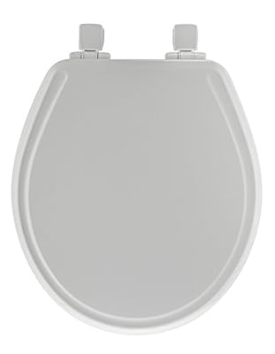 MAYFAIR 848SLOWB 000 Toilet Seat will Slow Close, Never Loosen and Easily Remove, ROUND, Durable Enameled Wood, White