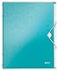 Leitz 46330051 Ordnungsmappe WOW, 6 Fächer, PP, eisblau