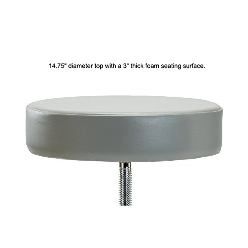 Image of Perch Retro Exam Stool | Medium Bench Height 18.5-24 inch | Burgundy Vinyl