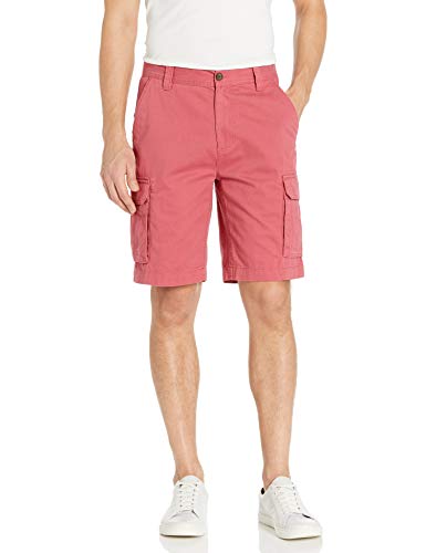 Amazon Essentials Men's Classic-Fit Cargo Short, Washed Red, 36