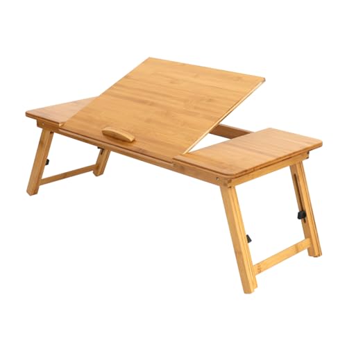 NUOBESTY 1pc Bed Desk for Laptop and Study Portable Height Tray Table for Breakfast Writing and Drawing Bed Multi-Functional Design