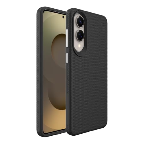 Image of NOXO Ultra-Hybrid Triangle Back Case Cover for Samsung Galaxy S25 Edge, | Shockproof Design | Camera Protection | Soft TPU & Rugged PC | Bumper Case Cover for Samsung Galaxy S25 Edge, (Coal Black)