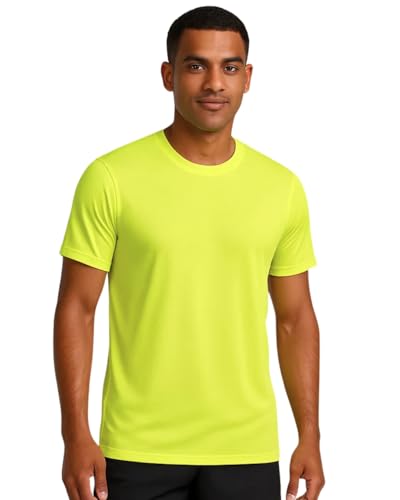 Image of Hangout Hub Men's Plain Tshirt | Solid |Dry Fit|| 100% Polyester 140 GSM |Regular Fit Tees |Teegar| Round Neck | Half Sleeves |Tshirts Pack of 1