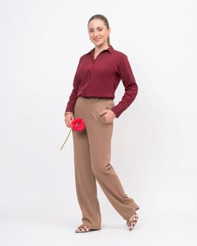 Image of ESTA Women Full Sleeve Stylish Western Official Formal Shirts Regular fit Shirts for Women