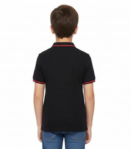 Image of Cloth Theory Boys Cotton Polo T-Shirt for Kids Regular Fit Half Sleeve Casual Summer Polo Neck T-Shirt