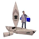 Tucktec 8' Jr. Foldable Kayak - 225 lb. Capacity, 2-Minute Set Up, Lightweight & Portable Kayaks - Made in USA - Tan