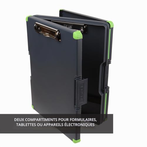 Étui de rangement Dexas Duo Clipcase robuste en polyester gris et vert haute résistance - 7