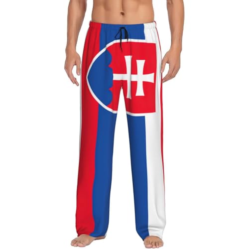 Pantalon pyjama Slovaquie noir L pour homme et femme à jambes larges