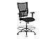 Flash Furniture HERCULES Series Big & Tall 400 lb. Rated Black Mesh Ergonomic Drafting Chair with Adjustable Arms