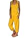 Produktbild Tomwell Damen Beiläufig Latzhose Jumpsuits Bib Hose Leinen Einfarbig Casual Loose Overall Rompers Lange Wide Leg Hosen A Gelb 44