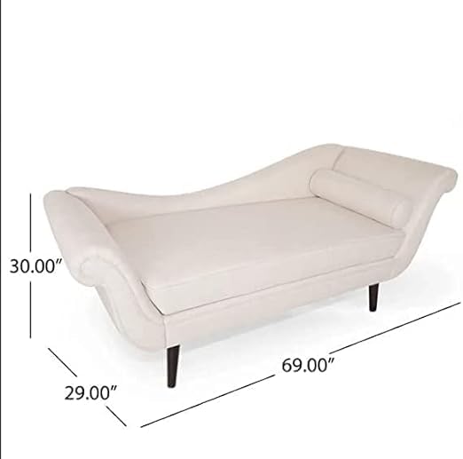 Image of Rosewood 2-Seater Settee Sofa Diwan Couch for Home and Living Room (Off-White A1)
