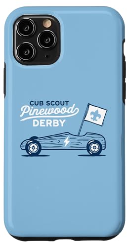 Retro Pinewood Derby Cub Scouts Racer Race Car Logo �X�}�z�P�[�X iPhone 11 Pro �p