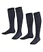 Produktbild ESPRIT Unisex Kinder Kniestrümpfe Foot Logo 2-Pack K KH Baumwolle lang einfarbig 2 Paar, Blau (Navy Blue Melange 6490), 23-26