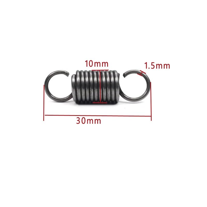 GUNGY Zugfedern Mit Haken Edelstahl - 10 Stück 1,0x10x30mm Für Zelte & Fitnessgeräte