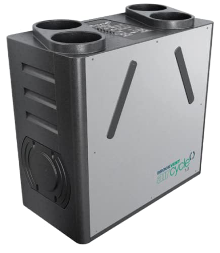 Brookvent Aircycle 1.3 Heat Recovery Ventilation Unit | Wall Mount | Summer Bypass | Potentiometer | Standard Configuration