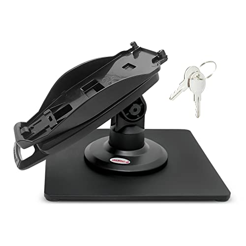 Base soporte con bloqueo para Verifone Vx520, negra