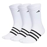 adidas Unisex Adaptive Crew Socks with Accessible Features (3 Pairs)