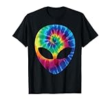 Alien Tie Dye Head Face T-Shirt