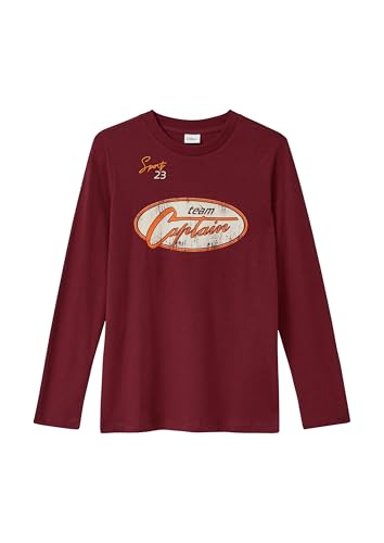 s.Oliver Langarm-Jerseyshirt mit Print und Stickerei
