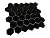 Tenedos Hexagon 2 Inch Glossy Porcelain Floor Wall Mosaic Tile for Bathroom Shower, Kitchen Backsplashes, Accent Wall, Pool Tile (15, Black)