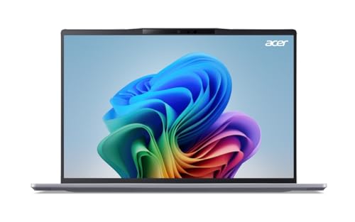 Image of Acer Swift Go 14 AI PC, Qualcomm SnapdragonX Plus X1P-42-100,Office 2024 + M365 Basic,(16GB LPDDR5X / 512GB SSD /14.5-inch WUXGA / /Qualcomm Adreno /1440p IR Camera with Shutter /Win11) 1.32 kg, Steel Grey.