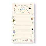 Chunky List Pad for Notes by Studio Oh! - Living My Best Life - 4.5' x 8' - 250-Sheet Pad of Paper...