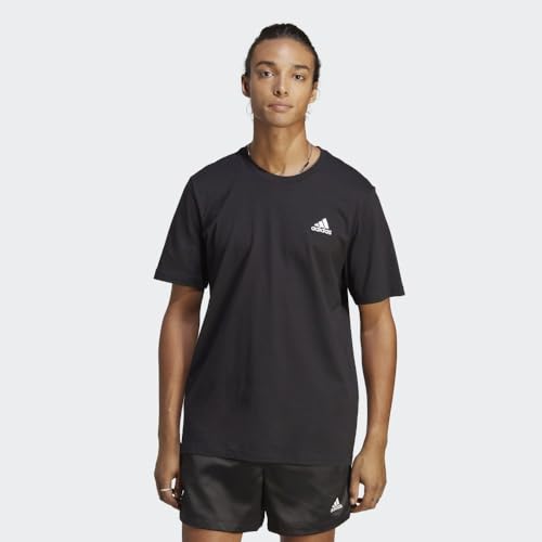 Image of Adidas Mens Essentials Single Jersey Embroidered Small Logo T-Shirt