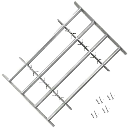 vidaXL Reja de Seguridad para Ventanas Ajustable con 4 Travesaños 700-1050 mm