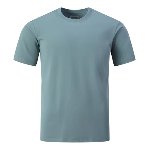 Men's Quick-Dry Moisture-Wicking T-Shirt，UPF 50+ Sun Protection Gym Training & Outdoor Hiking Shirt,Mint Green L