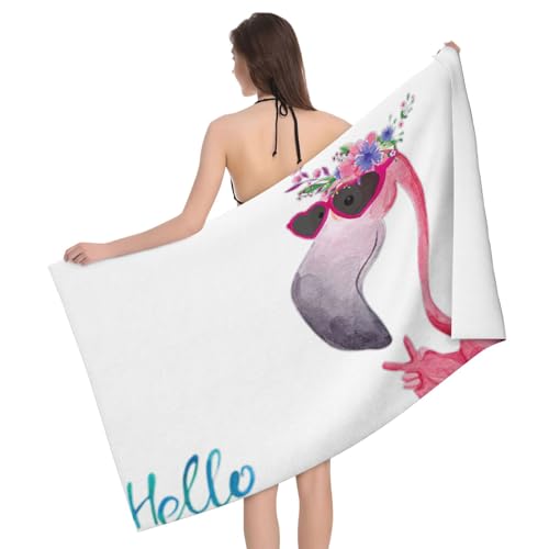 Serviette de bain drap microfibre Hello Glasses ultra douce imprimée - 2