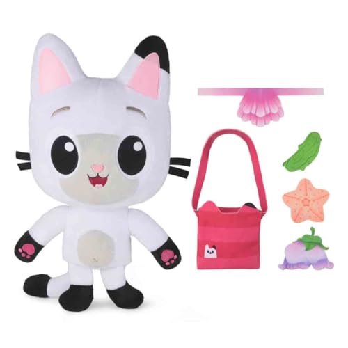 DREAMWORKS GABBYS DOLLHOUSE: DER FILM - Interaktiver Plüsch Panda Pfötchen 33cm mit Tasche & Zubehör für Kinder ab 3 Jahren