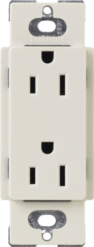 Lutron CARS-15-TR-LA Duplex Receptacle, Light Almond