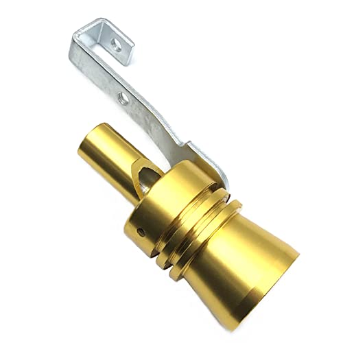 Devmo 2Pcs Xl Size Aluminum Alloy Universal Turbo Sound Exhaust Muffler Pipe Whistle Car Roar Maker (Xl-Gold) #TOP2