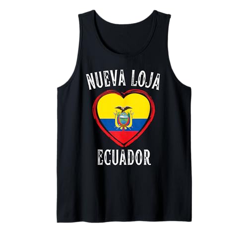 Ecuador Flag Heart Nueva Loja City Camiseta sin Mangas