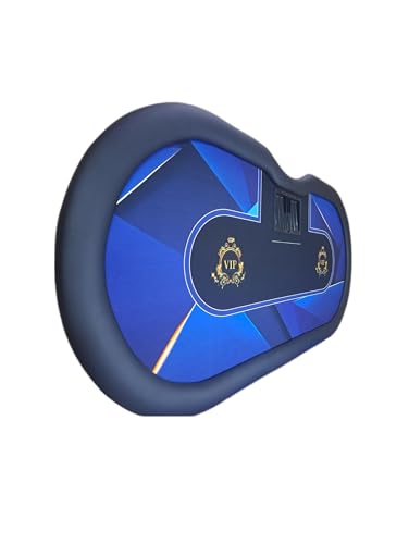 PK-Pokertische Professioneller Pokertisch mit X-Tischbeinen und wasserabweisendem VIP Spieltuch (Blau/Space) 270x130cm Poker Profi – Bild 3