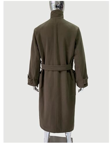 Men's Spring Winter Oversized Long Wool Blend Coat Thicken Soft Warm Elegant Daily Black Overcoat2