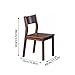 SABALON Computer Chair All Solid Wood Dining Chair Walnut Color Study Chair Armless Backrest Chair Suitable for Living Room Dining Room Study Office Chair