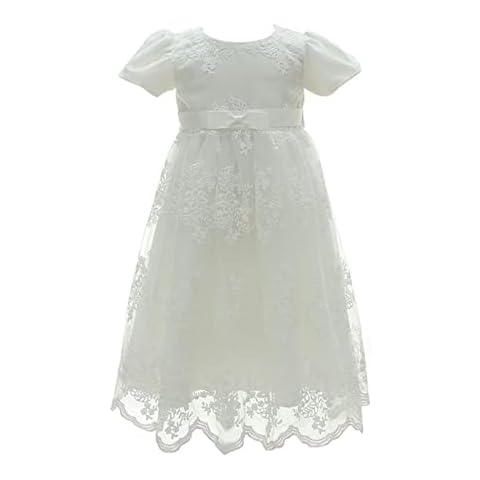 Leideur Vestidos de Bautizo Niñas Largas Blancas Cover