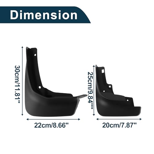 Image of Mud Flaps Splash Guards for Volkswagen Tharu 2019-2022 W /Mount Accessories Mud Guards Front and Rear 1 Set