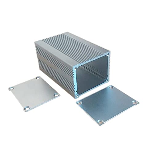 Enhanced Electromagnetic Shielding Silver Aluminum DIY Instrument Case Project Box for Electronics Projects, PCB Boards, Instrument Amplifiers, 40x50x80mm