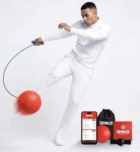 Footbollen Kick Ball Interactive Soccer Training for Kids Teens & Adults | Improve Foot-Eye Coordination Agility & Ball Control