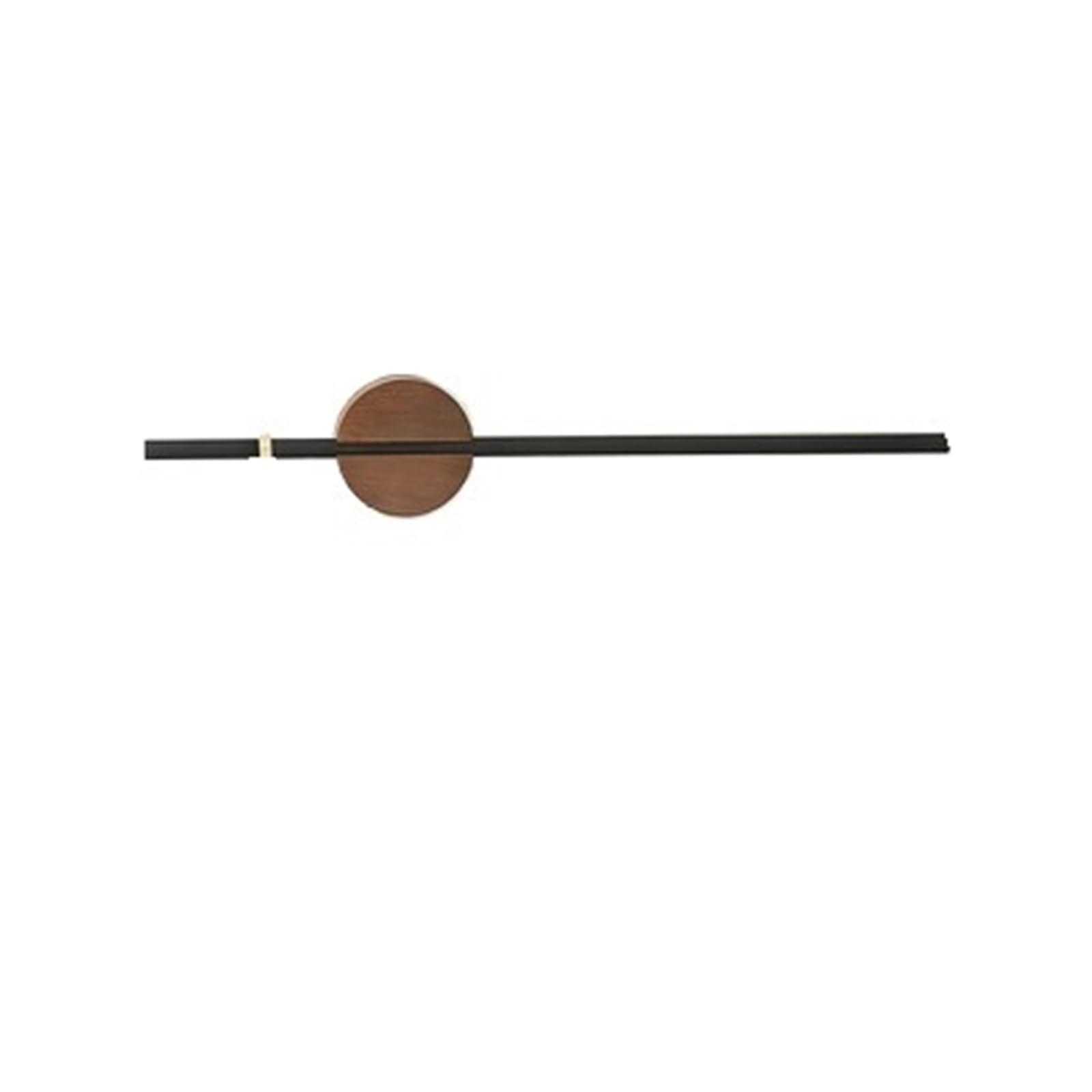 1pc Bathroom Towel Bar Holder 304 Stainless Steel Beech Single Wood Rack Artistic Hanger Wall Mounted Shelf(Black-49cm)