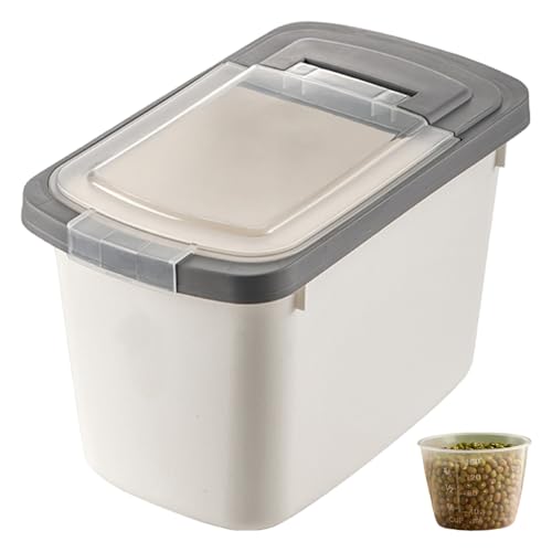 Licsaliwe Contenitore di stoccaggio degli Alimenti ermetici, Farina Larga e distributore di Riso con Coperchio e Tazza di misurazione, 9 kg/20 libbre.