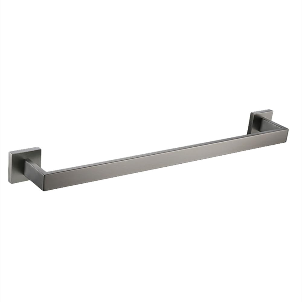 Porte-serviettes gris 1 bar et accessoires muraux en métal pour salle de bain