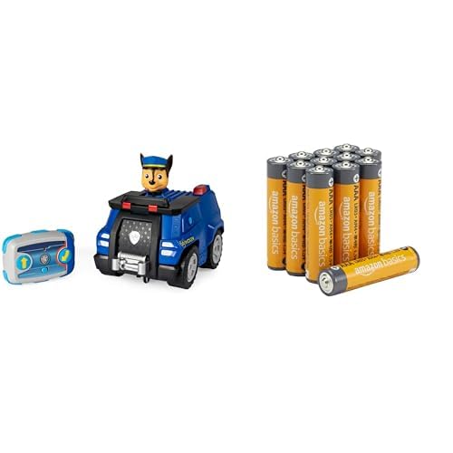 Voiture radiocommandée Chase Pat Patrouille 3 ans et lot de piles AAA alcalines