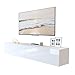 Colgante 200 TV-Schrank Hängeschrank Weiß HochglanzHG Fernsehschrank mit LED Beleuchtung und Push to Open System TV- Bank Sideboard Lowboard Wohnwand Wohnzimmer