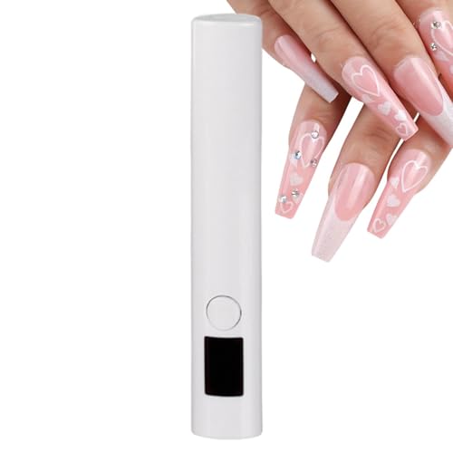 Ranley Lampe à ongles LED UV, sèche-cheveux pour vernis à ongles en gel - Lumière de manucure UV à LED rapide rechargeable - Lampe sèche à ongles avec batterie de 250 mAh, recharge de type C pour