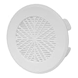 Repa Market Grille d'aération ronde - En plastique blanc - 80-100 mm - Pour salle de bain, cuisine