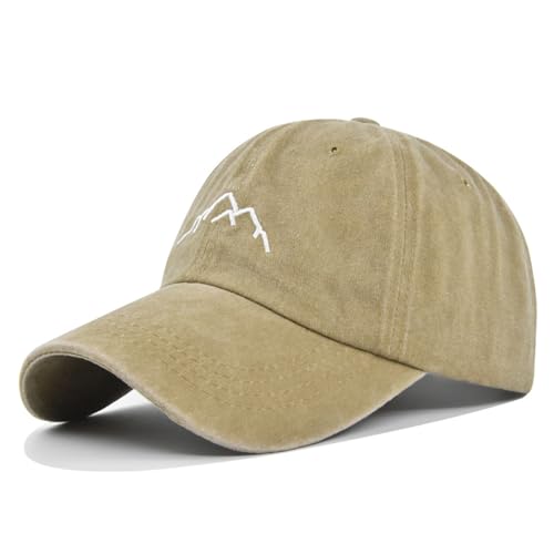 HANGSU Gorra de béisbol para hombre, de algodón, vintage, ajustable, para deportes al aire libre, unisex, caqui, M