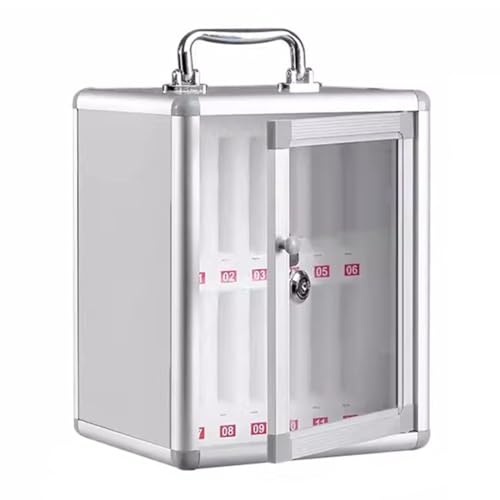 Easnuroz Armoire De Rangement Pour Téléphones Portables 12-60 Slots Phone Locker Armoire De Rangement Pour Téléphones Portables En Alliage D'aluminium Coffre-fort...